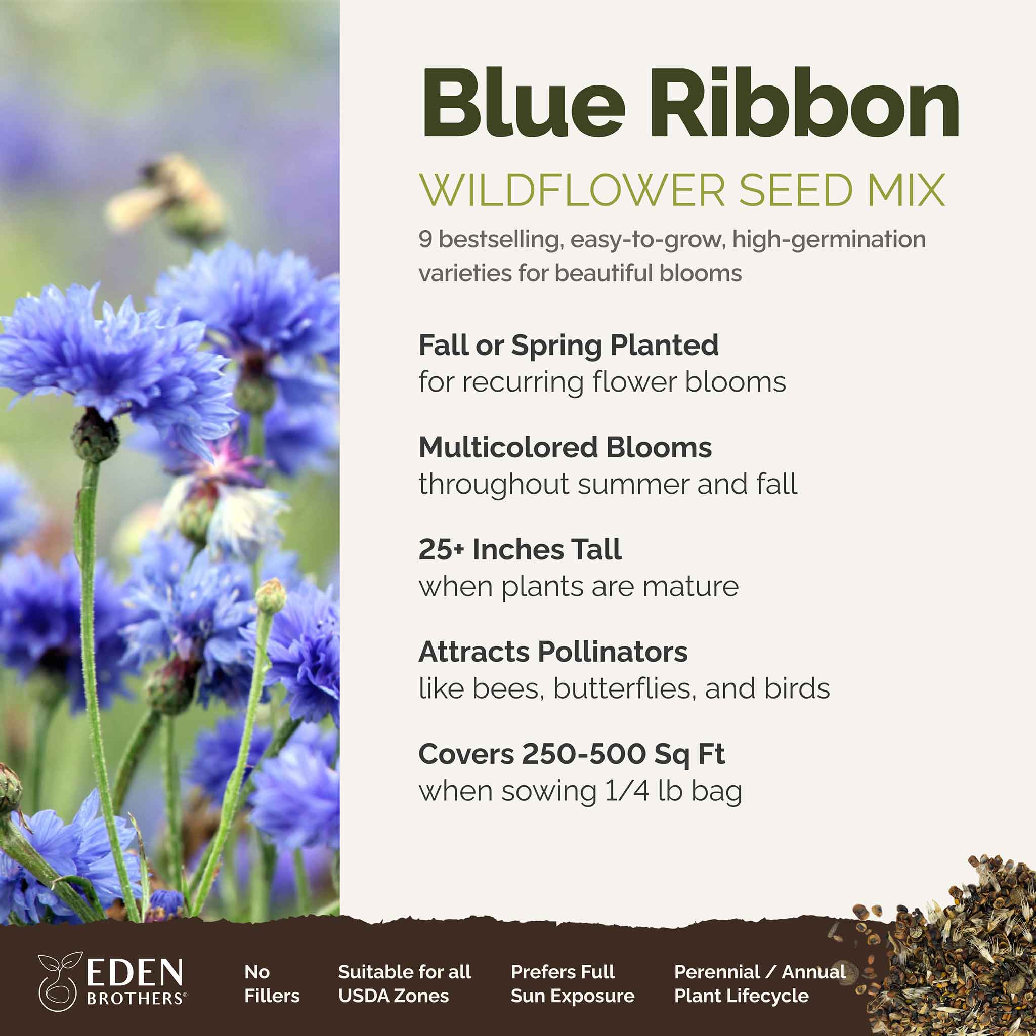 Blue Ribbon - Blue Flower Seed Mix