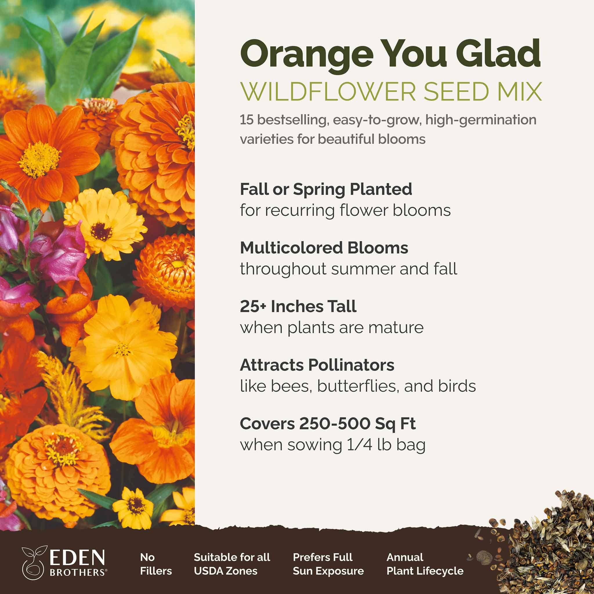 Orange You Glad - Orange Flower Seed Mix