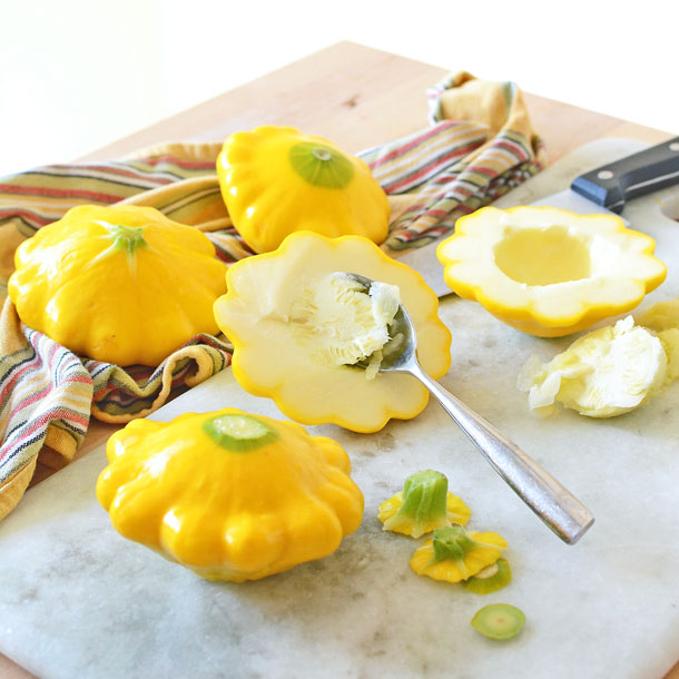 Summer Squash Seeds - Scallop Yellow Bush